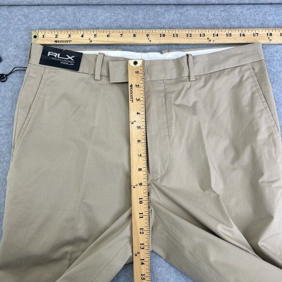 Men's RLX Ralph Lauren Golf Pants Khaki Tan 34 x 32 Performance Straight Leg - Picture 7 of 12